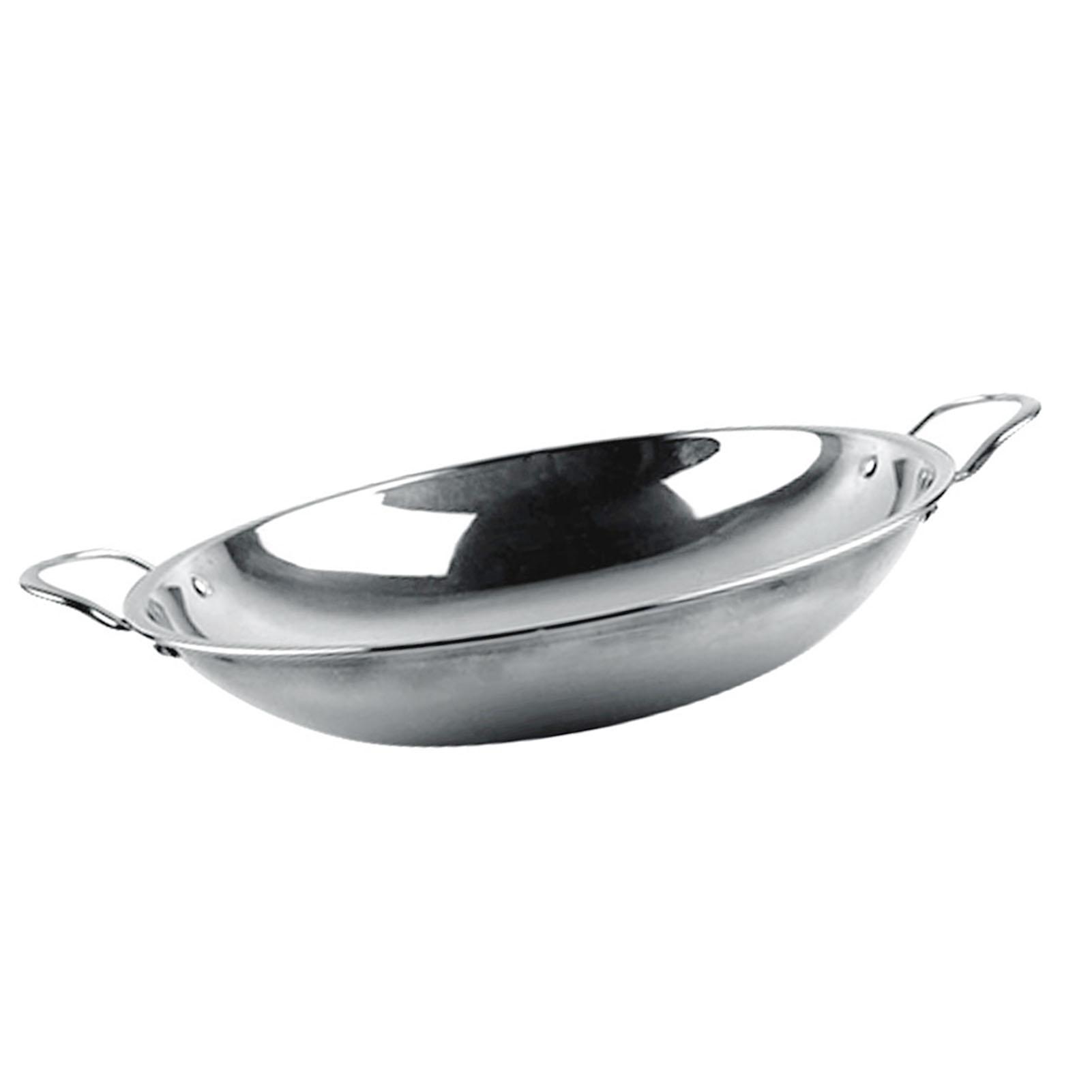 

Спиртова плита Сухий горщик з нержавіючої сталі з подвійною ручкою, круглим дном. Спиртова плита-сухий горщик для ресторану, готелю 26 см 26cm