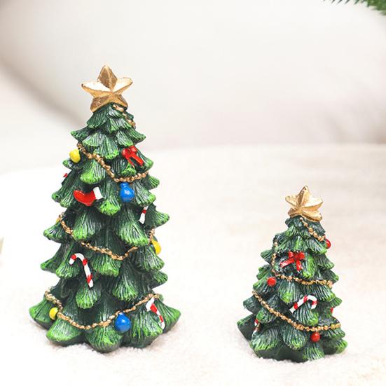 Mini Christmas Tree Tabletop Decor Miniature Xmas Tree Christmas Stockings Canes Bow Decorated Holiday Tree for Home Winter Party Indoor Mantel