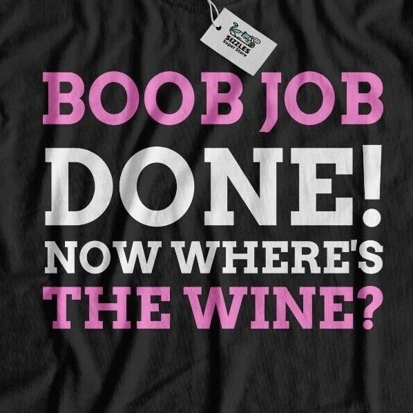 Funny Boob Job T-Shirt New Breast Augmentation Gifts Surgery 4XL