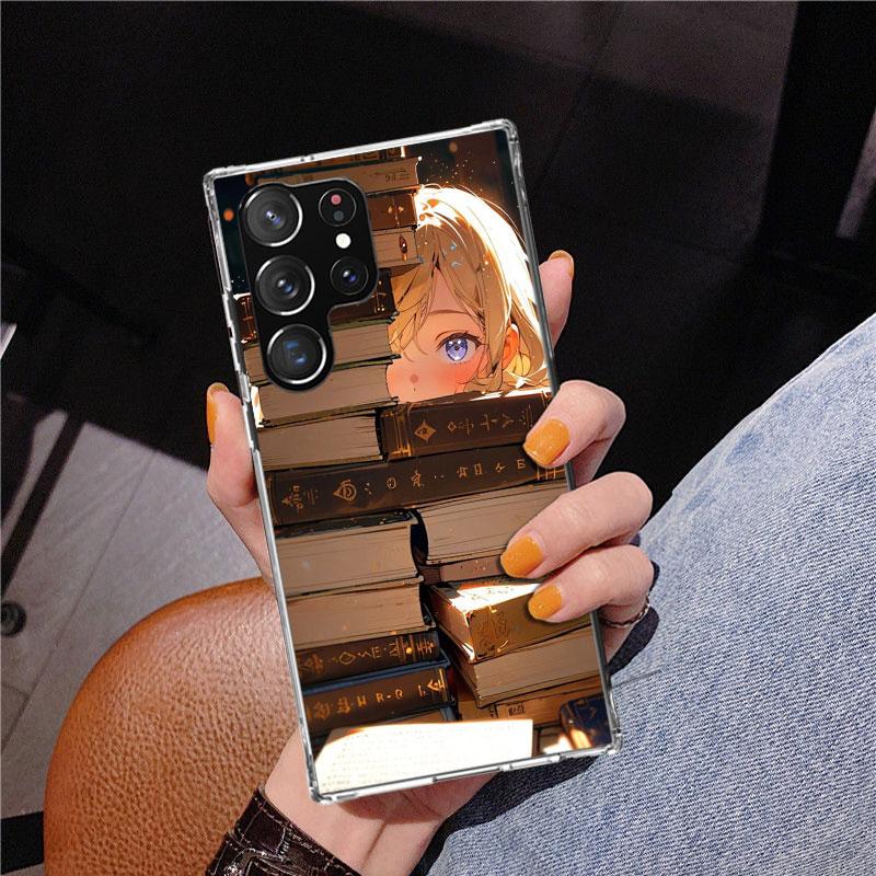 Bücher lesen Illustration Lesen Handyhülle für Samsung Galaxy S26 S25 Edge S23 S24 Ultra S22 Plus S21 S20 FE Einzigartige Hülle Weich C