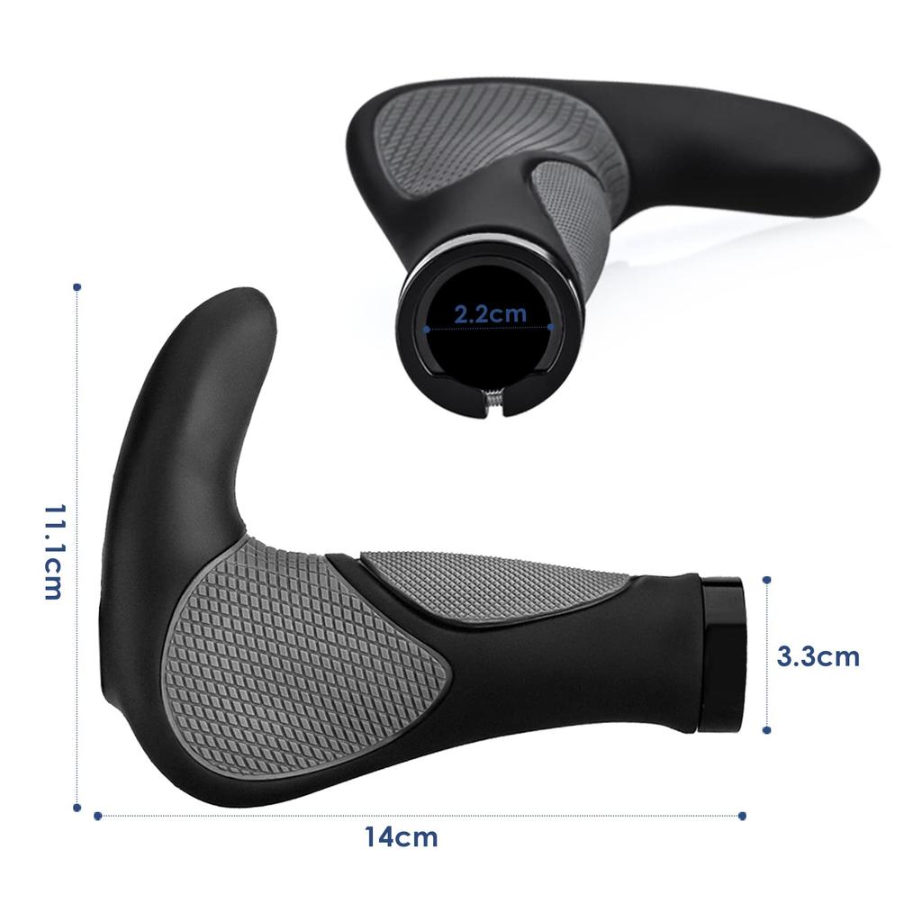 Simpeak ErgoGrip Bicycle 22mm Inner Universal Shock Easy Tools Set of 1 and Grips, Diameter, Fit, Durable, Non-Slip, Absorbing, Installation,