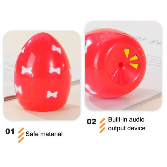 TPR Egg Dog Chew Toy with Squeaker Small Medium Breed Dogs Teething Cleaning Toy Pet Interactive Boredom Relief Toy