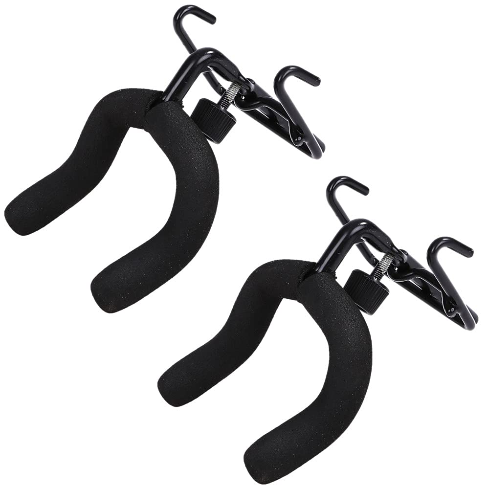 

Rubonarie Guitar Hanger Display Hanger Guitar Stand, Short and Long, Set of 2, Hook Type (Black, 10cm)