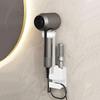 Mamakura Hair Dryer Holder, Wall-Mounted Hair Dryer Stand, Adjustable Angle, Strong Adhesive, Keeps Cords Tidy, White