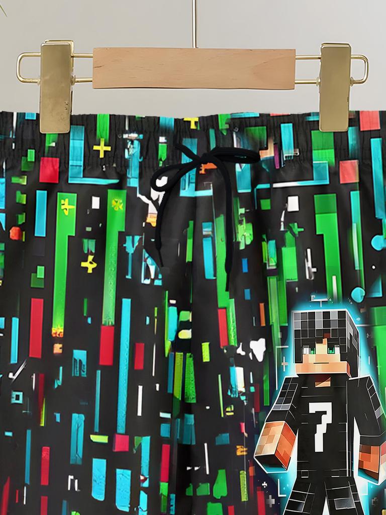 Children's Quick-Dry, Breathable Beach Pants: Loose-Fit with 3D Print for Summer and All Occasions.