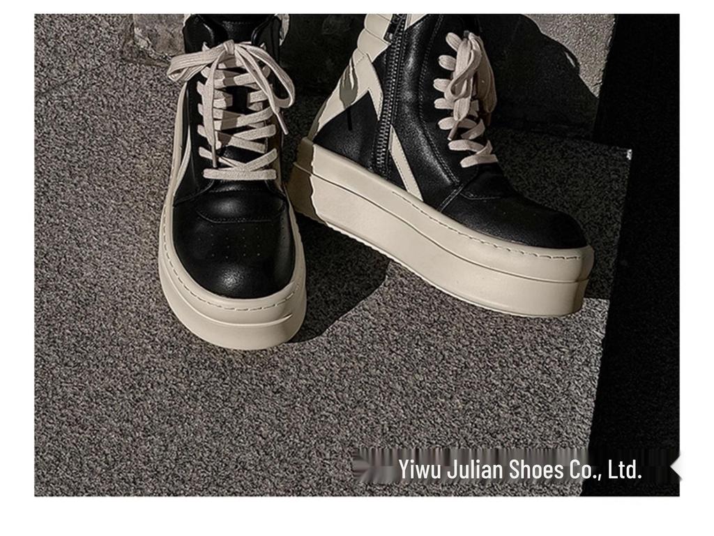 Height-Boost 10cm Unisex High-Top Sneakers with Inverted Triangle Design