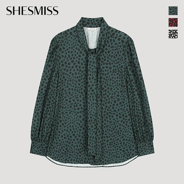  She S miSS  Leopard Tie Neck blouSe Swwblo31030