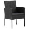 Outdoor Dining Sets 5 Piece Garden Dining Set Poly Rattan Black