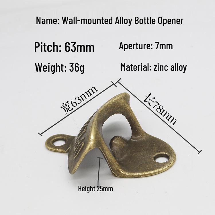 Antique Zinc Alloy Wall-Mounted Beer Bottle Opener