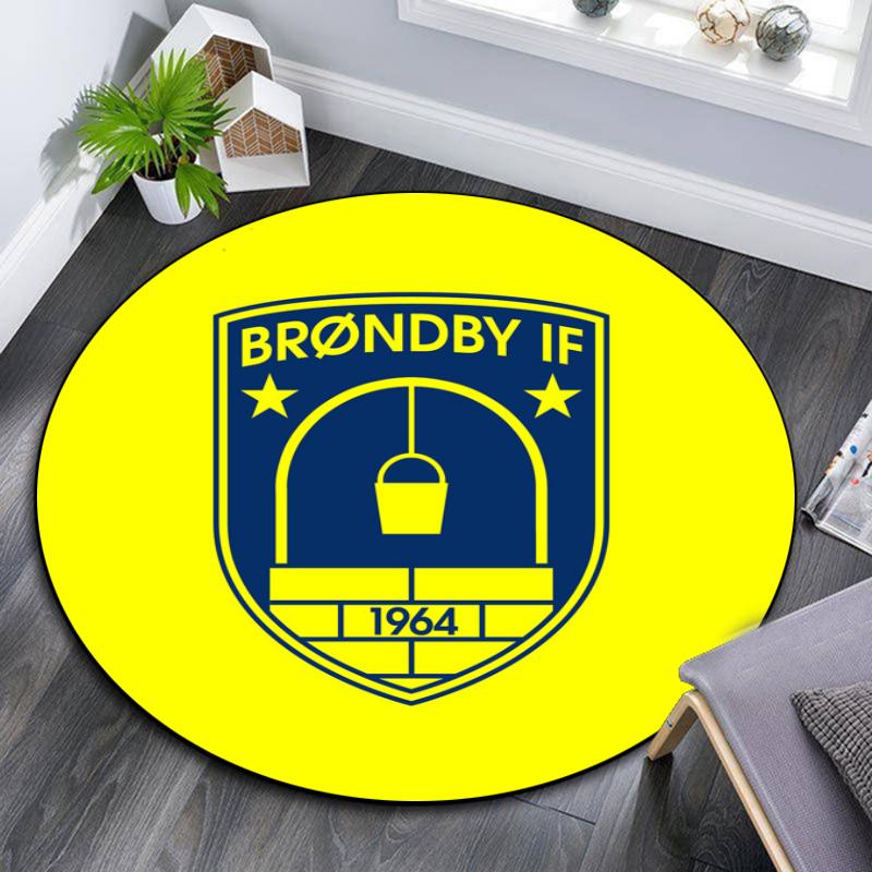 Brondby IF pattern round rug,Carpet Rug for Living Room Bedroom Playroom ,Non-slip Floor Mat,Holiday Gifts and Birthday Gifts.