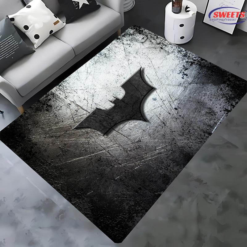 Tapis Logo DC Batman Nouvelle Sortie ! Tapis pour Salon Chambre d'Enfants, Zones de Chevet et de Bureau, Tapis Durable Lavable en Machine