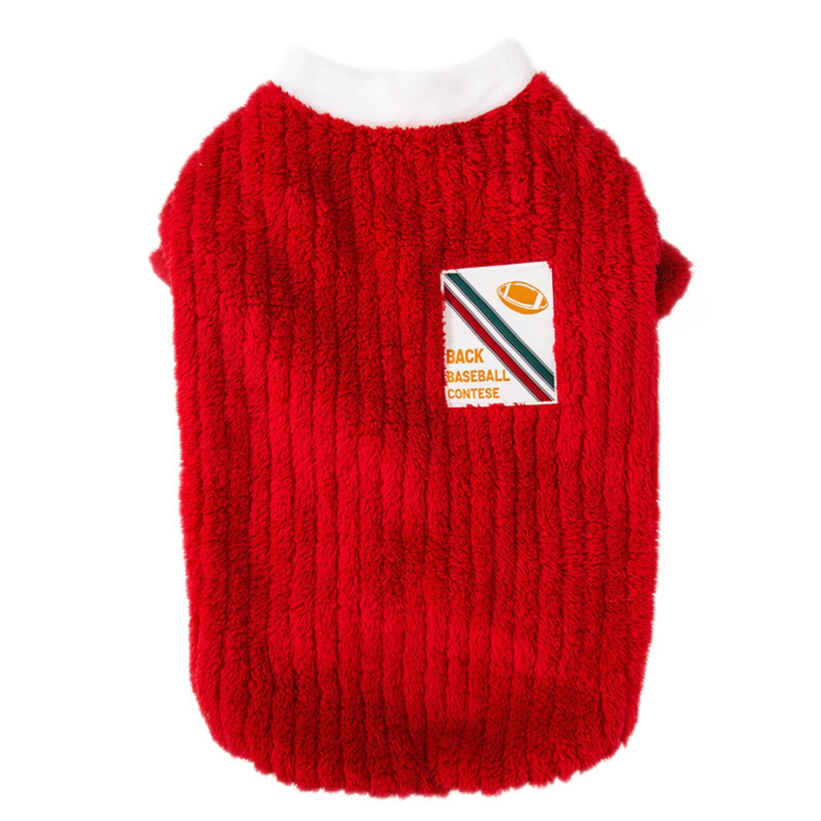 

Зимний флисовый жилет для больших собак, двубортное хлопковое пальто, одежда для домашних животных XXXXXXXL красный