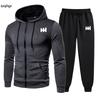 Gorąca sprzedaż Męski strój sportowy, Modny drukowany casualowy zestaw kurtka z kapturem na zamek błyskawiczny+spodnie do joggingu, Zestaw sportowy do codziennej aktywności