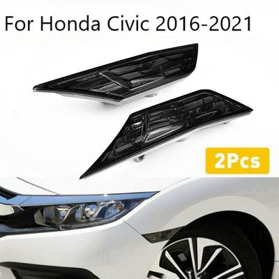 Side Marker Lamp Turn Signal Light Width Light Black For Honda Civic 2016-2021