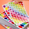 6 Stück Clipbook Aufkleber Selbstklebend Klebend Album Dekoration Zubehör DIY Aufkleber Stern Herz Punkte Farbe Handarbeiten TMZ