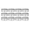 50 Pcs 1.37 X 1.37 X 0.55 In Candle Mold Container Aluminum Candle Shells  for Outdoor Activities