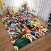 One Piece All Characters Huge Color Collage Luffy Zoro Pirate Crew Art printed carpet rug for entryway, long lasting non-slip decorative floor piece