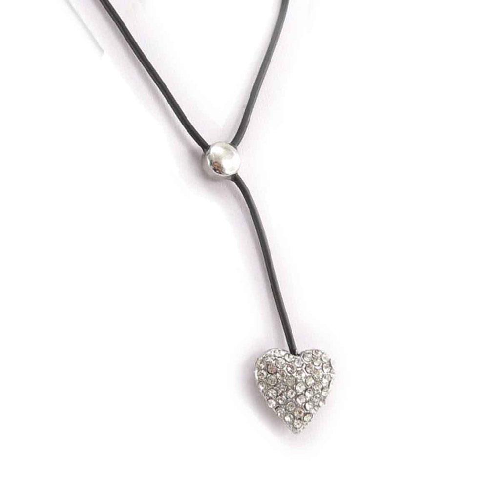 Les Trésors De Lily [J8072] - Designer Necklace 'Love' Black Silver