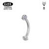 1/5 Pezzi Titanio ASTM F136 Filettatura Interna Piercing Sopracciglio Rook Barra Curva Kit Anelli per Sopracciglio Trago Labbra