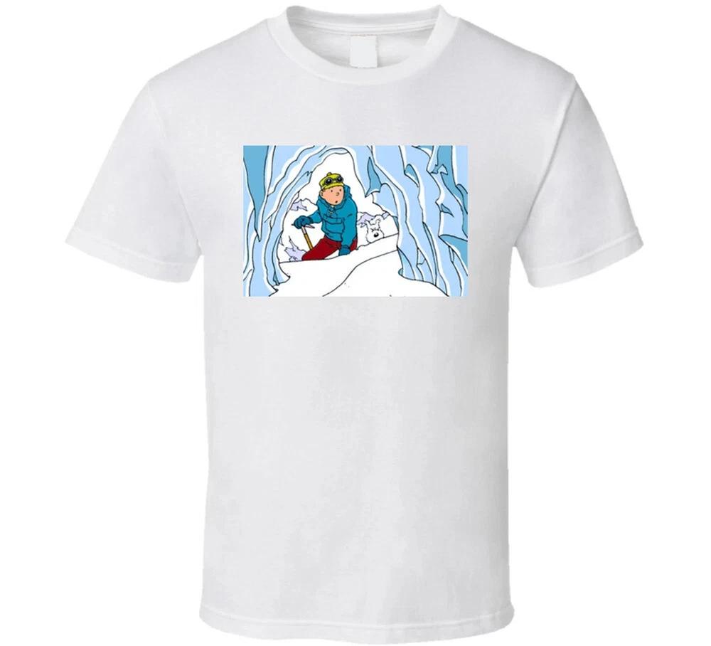 Tintin And Snowy Cartoon Comic TShirt S