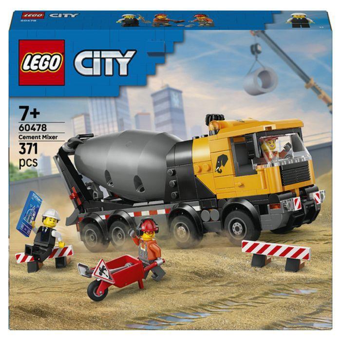 LEGO City 60478 La Bétonniere - Jouet des 7 ans sur le Theme du Chantier - Jeu Éducatif