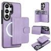 2 In 1 Detachable Strong Magnetic Cards Holder Case For Samsung S26 Ultra S25 Plus S24 S23 A56 A26 A36 Vertical Pocket Bag Cover