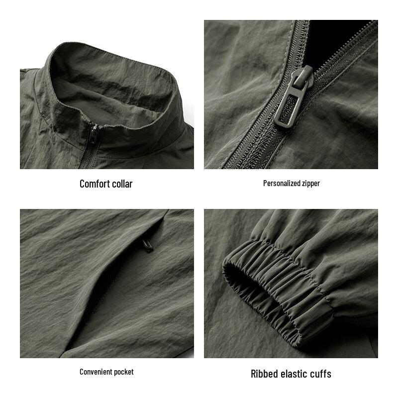 EASTERN CAMEL Men's Stand Collar Loose Fit Outdoor Jacket