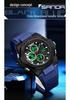 Sanda Men's Trendy Outdoor Sports Watch - Waterproof, Luminous, Multifunctional with Dual Display & Alarm.