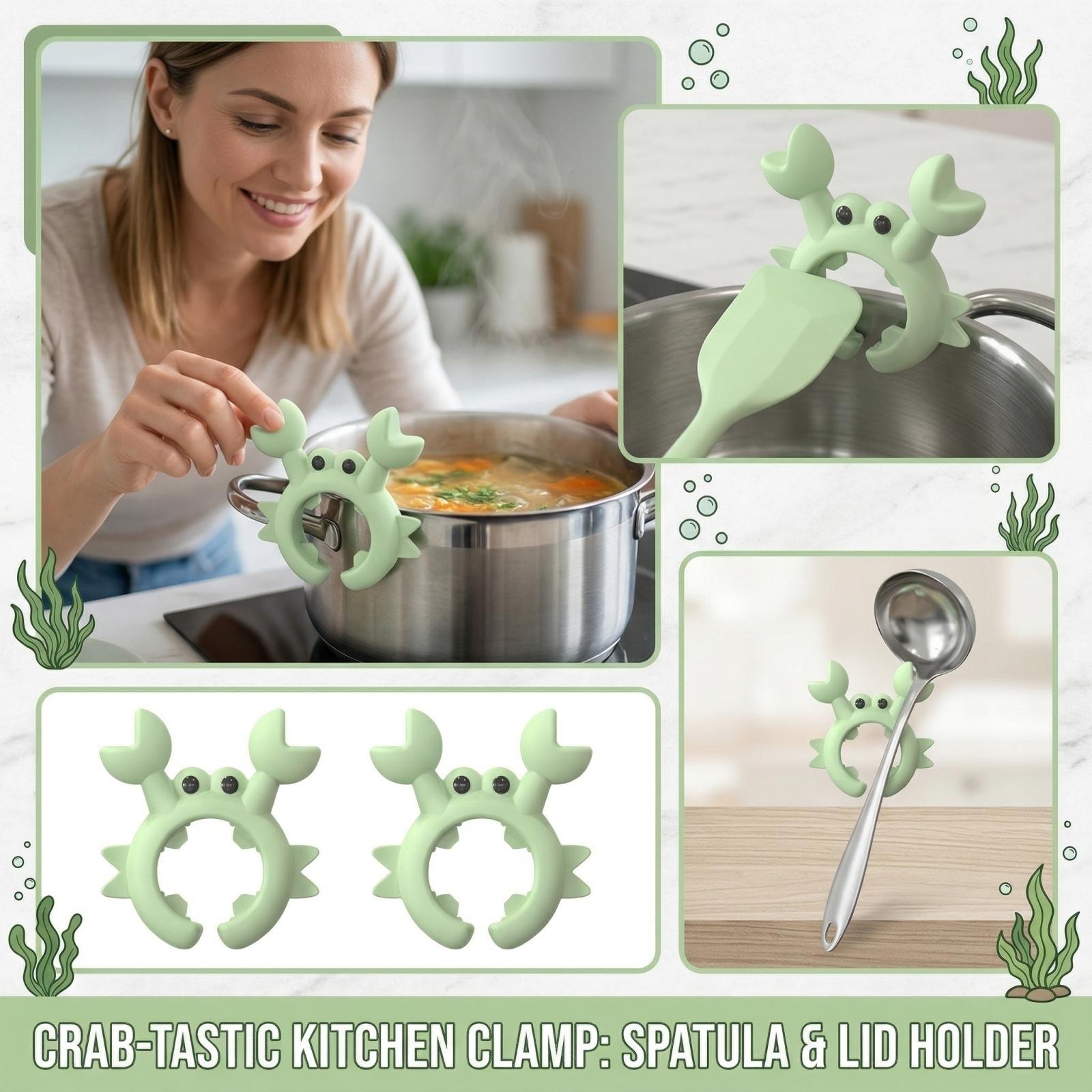 

Kitchen Spatula Rack, Pot Edge Kitchenware Storage Rack зелёный