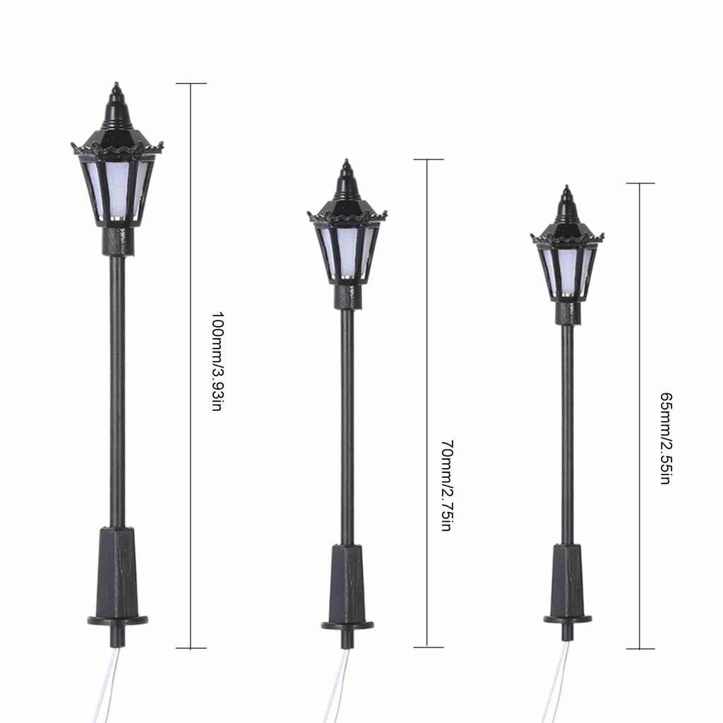 20pcs Warm White Model Street Lights Layout Lamppost Railway Train Garden Playground Scenery Led Lamp Lighting 1:150