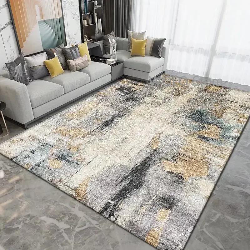 Tapete Nórdico Sala de Estar Mancha de Tinta Tapete Abstrato Grande Decoração de Quarto Tapetes para Casa Lavável Capacho de Entrada Tapete de Banho