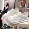 Popular Little White Shoes Women's 2025 New Autumn Thick-soled Heightening Casual Board Shoes Ins Versatile Sports Bread Shoes