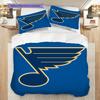 St. Louis Blues Pattern Bedding Quilt Set Quilt Cover Pillowcase Home Decoration Birthday Gift (1 * duvet cover + 2 * pillowcase, without core)