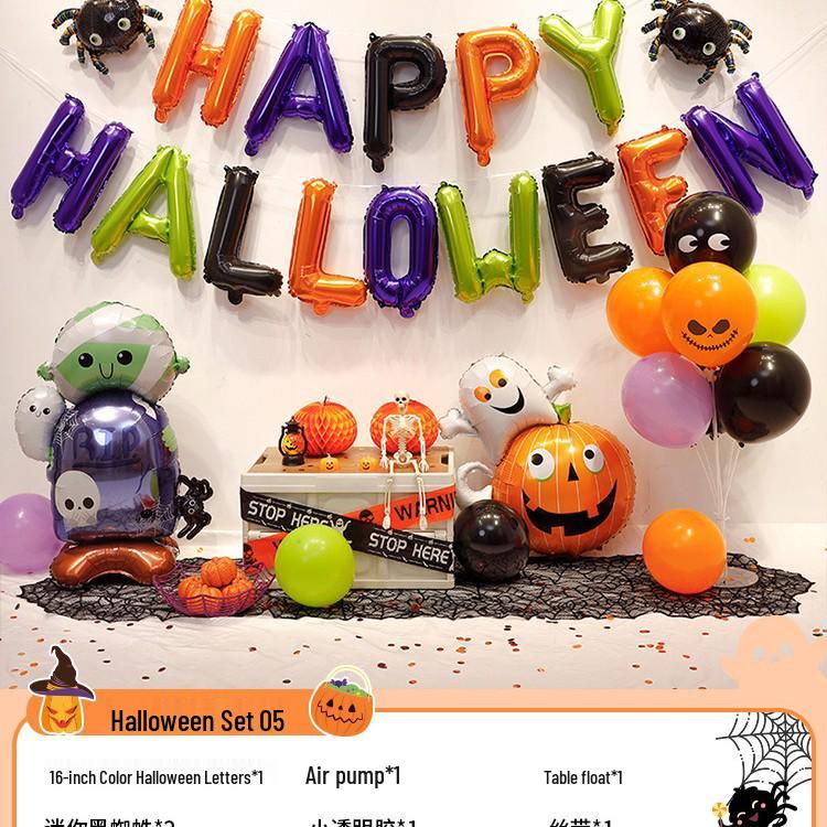 Halloween Balloon Decorations - Pumpkins, Ghosts, Bats, Skulls for Party Ambience