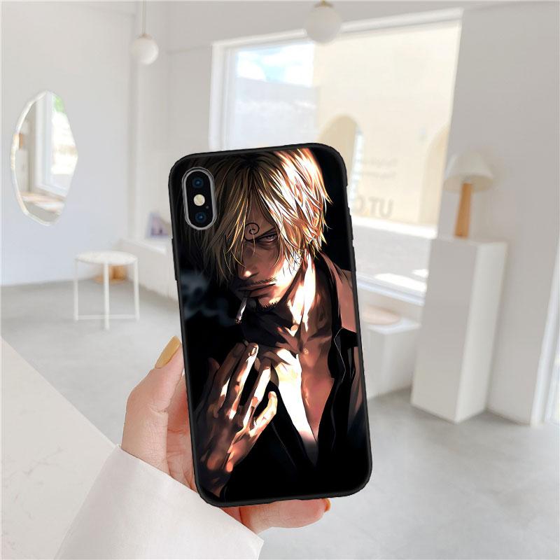 FM43 One Piece Sanji Soft Shell Phone Case for iPhone 16 15 14 13 12 Pro Max Plus Mini