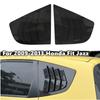PAIR For 2009-2013 Honda Fit Jazz Car Rear Window Louver Shutter Cover Scoop Side Vent Trim Windshield Cover ABS Carbon/Black