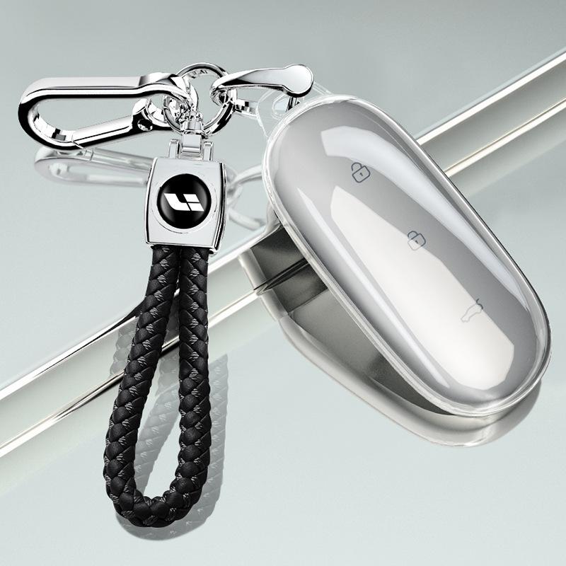 High-End Protective Transparent Key Case for Li Auto L9, L8, L7, and ONE Car Keys.