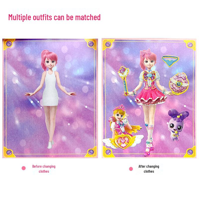 Qimiao Mengke 3D Princess Dress-Up Stickers for Girls