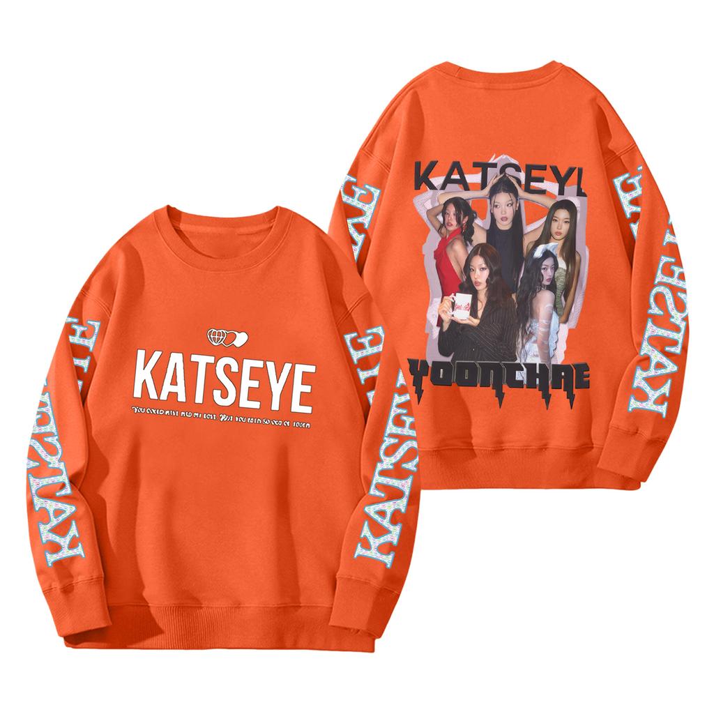 Women's Fashion Long Sleeve Print Round Neck Loose Pullover Sweater Top