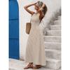 Women's Fashion Summer Spring Polka Dot Print Sleeveless O-Neck High Waist Casual Dresses