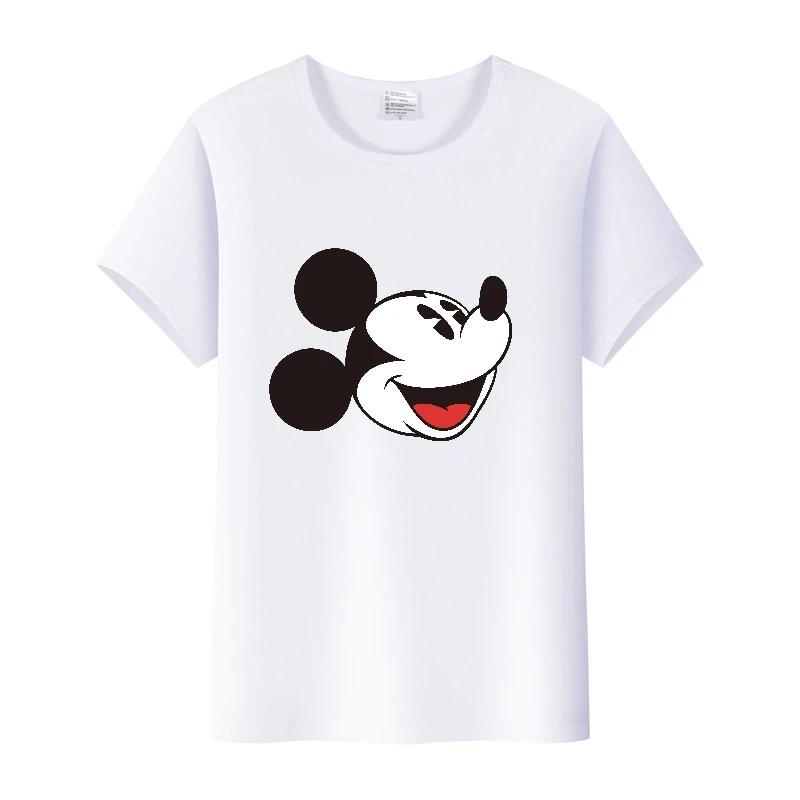 Unisex Mickey Mouse Fashion Leopard Minnie Head T Shirt T-shirt Cartoon Graphic Print Tshirt Streetwear Tops Clothing