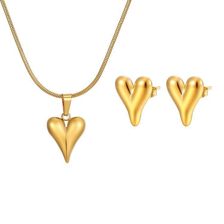 Cherry-Shaped Necklace & Earring Set for Women - Light Luxury, Sweet Fruit Jewelry