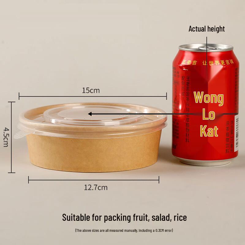 

Eco-Friendly Disposable Wheat Straw Salad Bowls with PP Lids