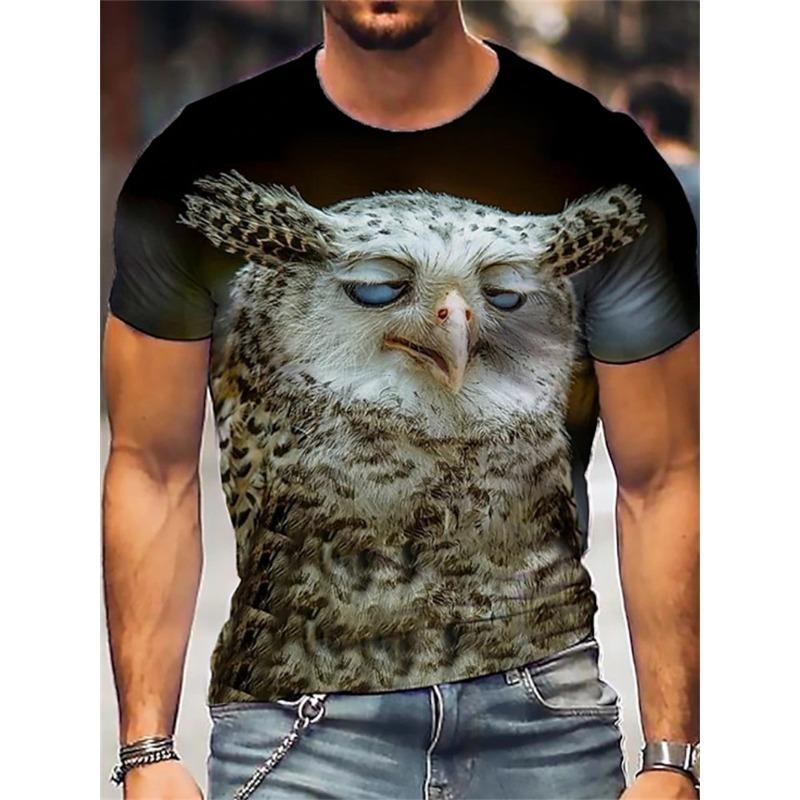 3D Print Abstract Face T-shirt For Men Funny Colorful Graphic Short-sleeved