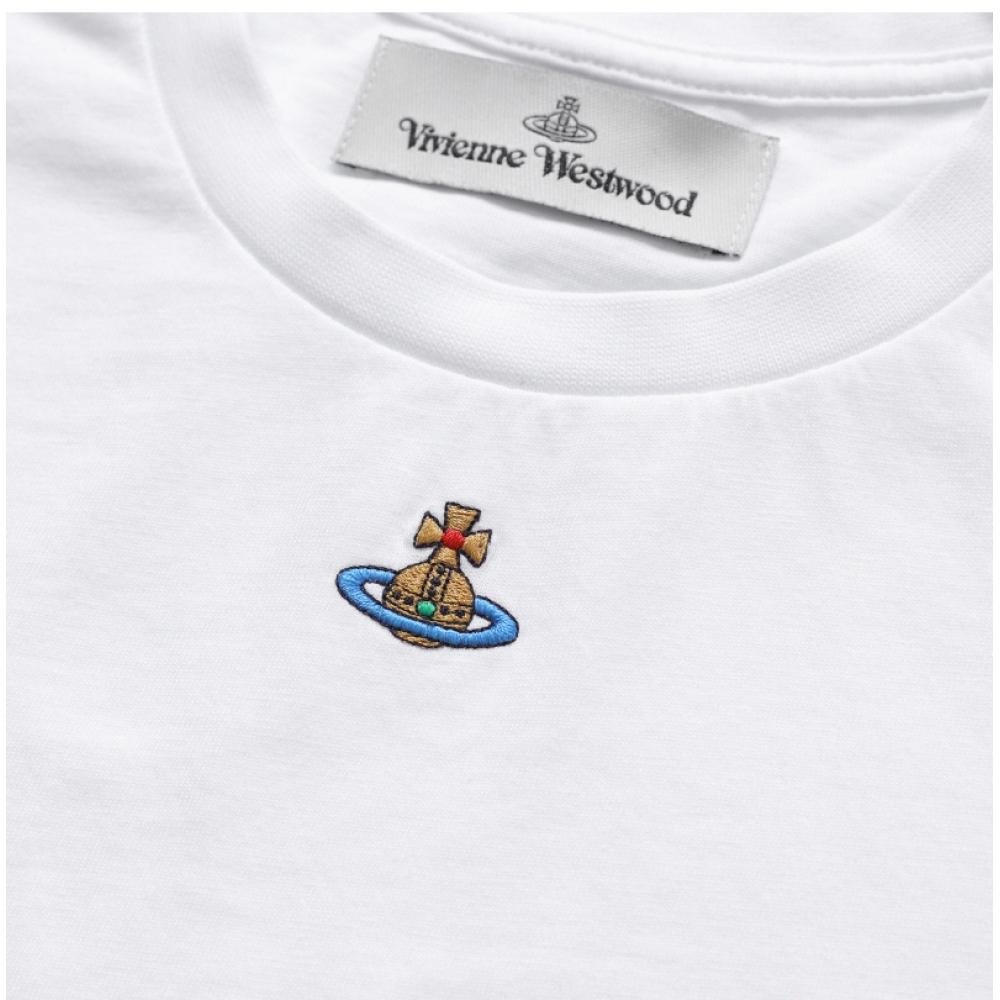 Vivienne WeStwood 3g010017 J001m A401 Orb Of Logo Embroidery Peru Women S Short Sleeve Tee