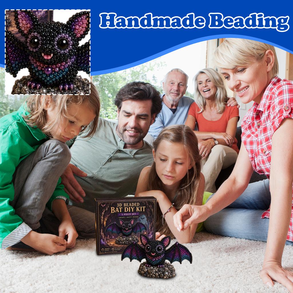 3D Beaded Animal Kit DIY Bat Bead Set for Creative Projects and Decorative Crafts for All Ages