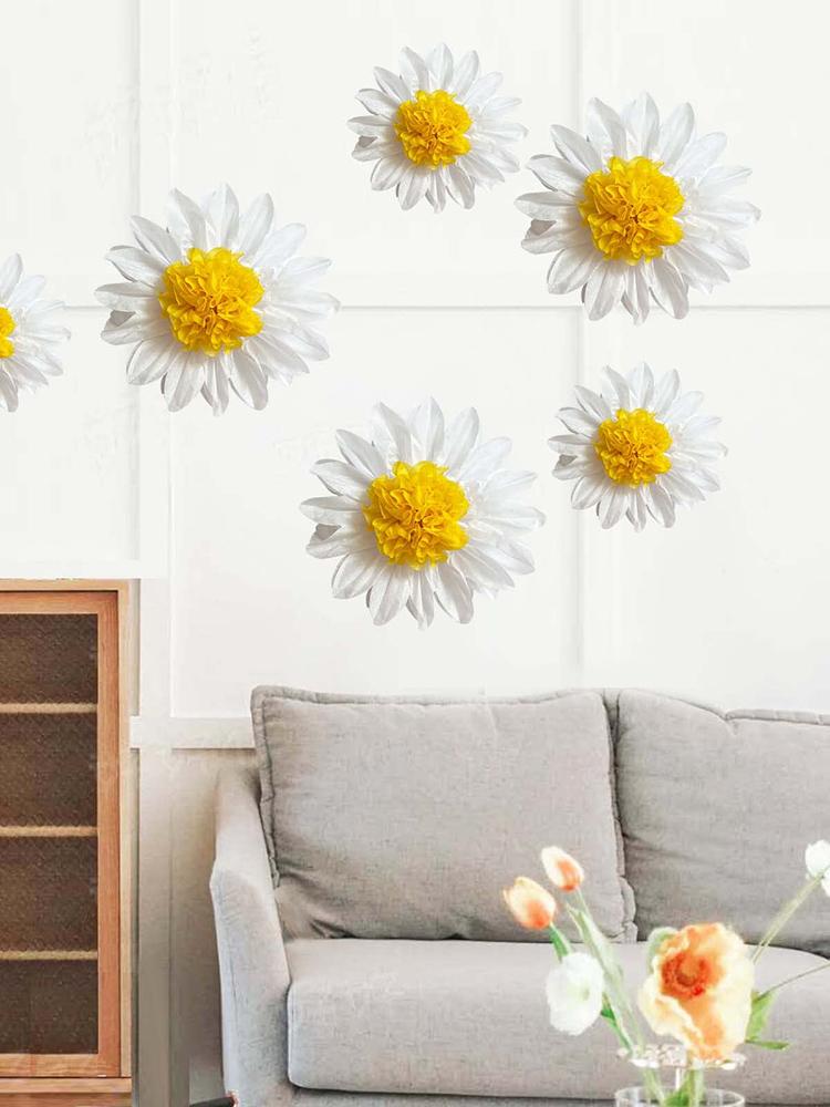 5pcs 8/12inch Artificial Flowers paper Gerbera Fake Flowers Summer Beach Photography Handmade Wedding Home Decoration