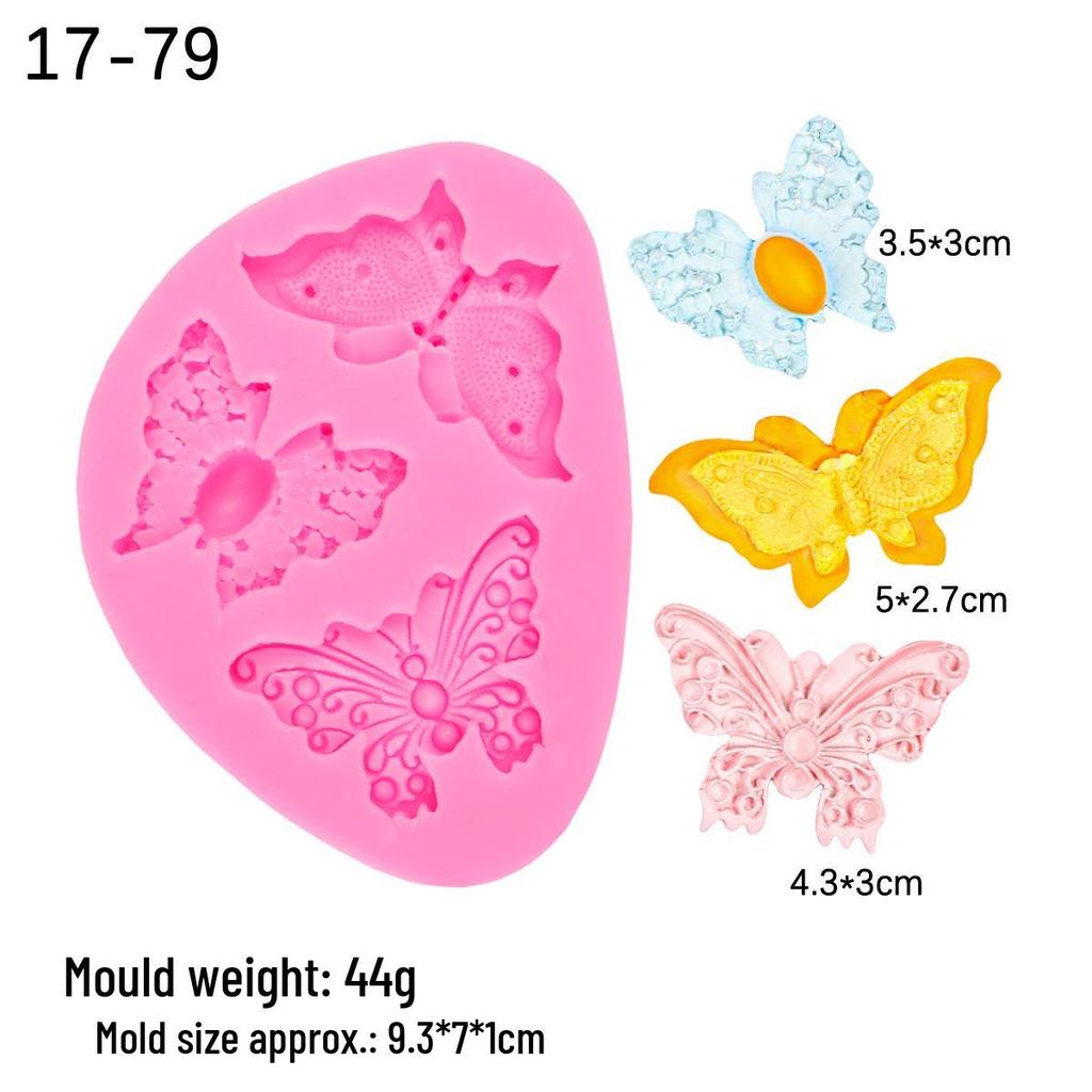 Matriță Silicone Fluture cu Trei Legături pentru Fondant, Ciocolată, Epoxid și Artizanat din Lut