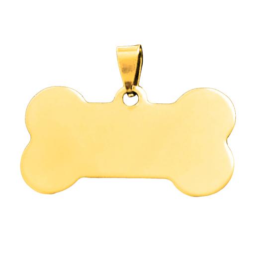 Cute Personalized Engraved Stainless Steel Dog Cats Pet ID Name Blank Bone Tags