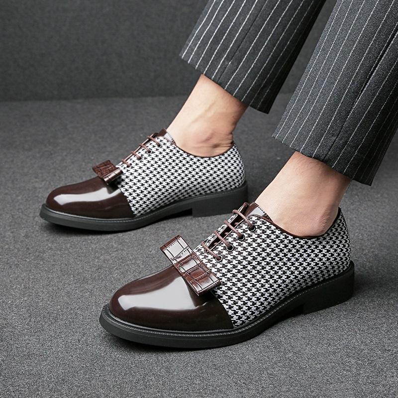 

Мода Новые Мужские Бабочки Смешанного Цвета Лакированная Кожа Оксфорды Дизайнерская Формальная Свадебная Одежда Обувь для Выпускного вечера 38 коричневый